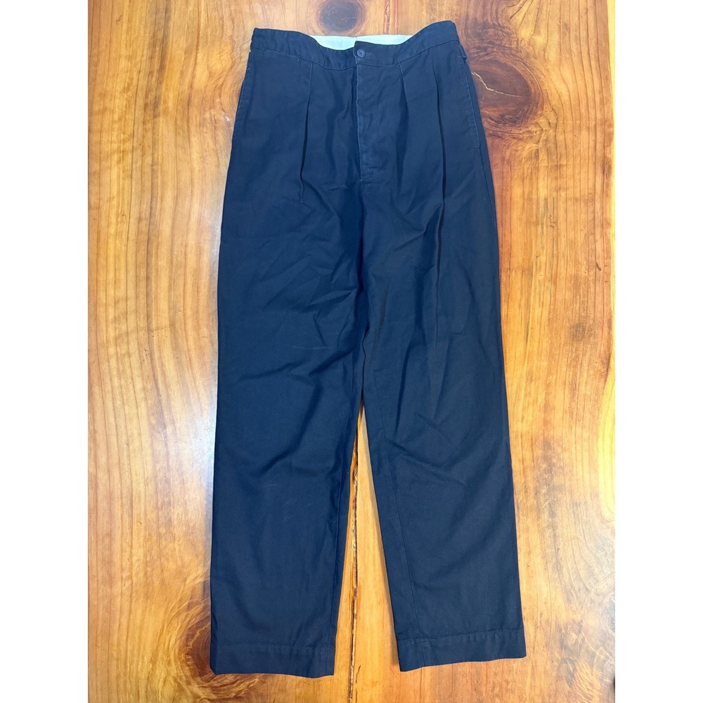 Casatlantic Men's Pants 30 x 32 Cotton Navy Chino Buckle Button Mogador R3-2